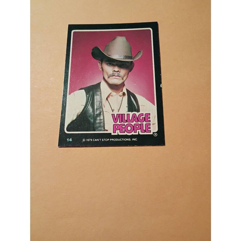 Vintage 1979 Village People Trading Card #14 Disco Era Vintage Music Collectible